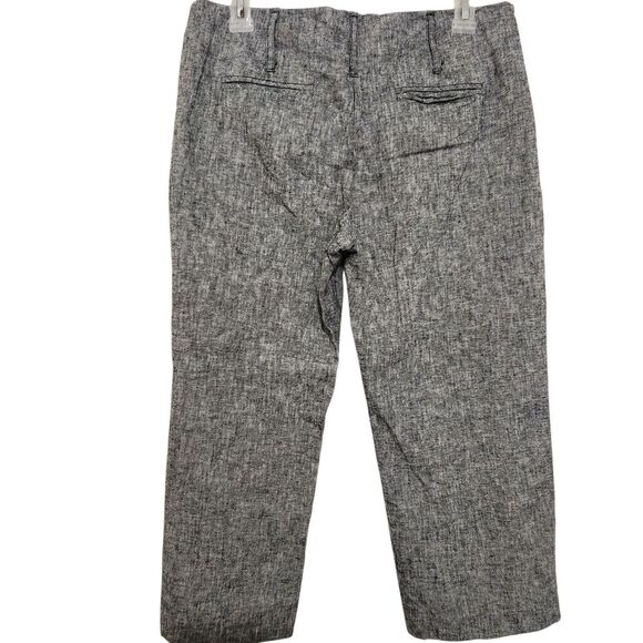 Bcx Capri Pants For Women Size 13 Gray Linen Blend Flat Front - Picture 3 of 13
